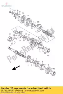 suzuki 2434110F00 bieg, 4. nap?dzany - Dół