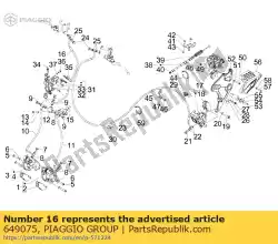 Here you can order the front brake pipe from Piaggio Group, with part number 649075: