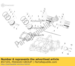 Aprilia 857105, Pier?cie? t?okowy, OEM: Aprilia 857105