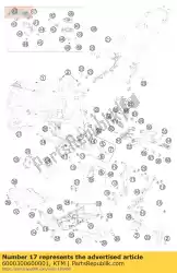 Aquí puede pedir soporte motor derecho 07 de KTM , con el número de pieza 6000300600001: