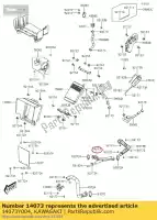 14073Y004, Kawasaki, duto kvf300ccf kawasaki  brute force kvf 300 2012 2013 2015 2016 2017 2018 2020 2021, Novo