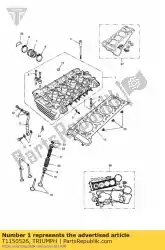 Qui puoi ordinare montaggio della testata del cilindro da Triumph , con numero parte T1150526: