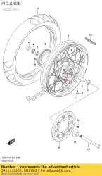 Ici, vous pouvez commander le roue de coulée, f auprès de Suzuki , avec le numéro de pièce 5411111J00: