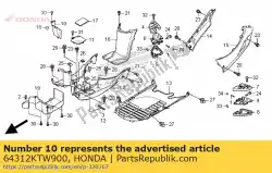 Here you can order the no description available at the moment from Honda, with part number 64312KTW900: