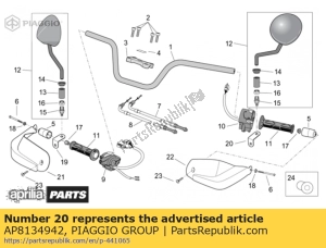 aprilia AP8134942 placa lh - Lado inferior