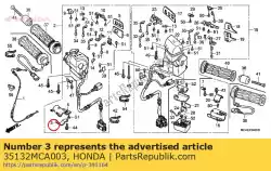 plaat a, kill switch sett van Honda, met onderdeel nummer 35132MCA003, bestel je hier online:
