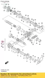 Suzuki 2488112C30 guide, huile t / m - La partie au fond