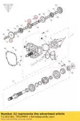 Qui puoi ordinare boccola 3°/4° scanalato da Triumph , con numero parte T1181180: