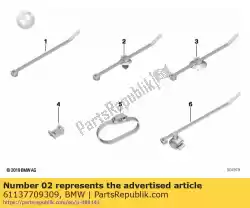 Tutaj możesz zamówić pasek kablowy ze wspornikiem od BMW , z numerem części 61137709309: