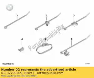 bmw 61137709309 pasek kablowy ze wspornikiem - Dół