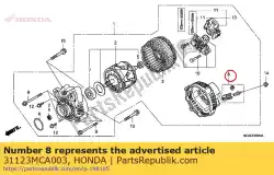 Aqui você pode pedir o conjunto de terminal em Honda , com o número da peça 31123MCA003: