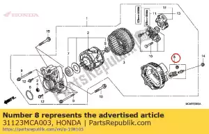 Honda 31123MCA003 jeu de bornes - La partie au fond