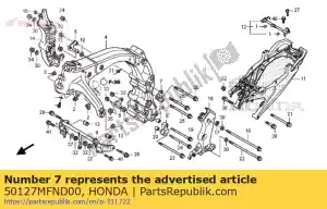Honda 50127MFND00 placa, eng colgar b - Lado inferior