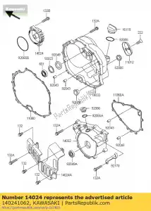 Kawasaki 140241062 cover,oil filter - Bottom side