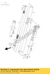 Here you can order the tube,outer,l from Suzuki, with part number 5114110F50: