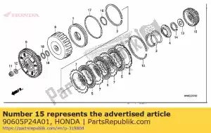 Honda 90605P24A01 anel, pressão, 119 mm (f.c.c. - Lado inferior