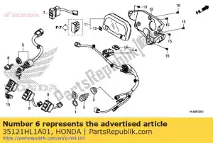 honda 35121HL1A01 klucz, pusty (typ 1) (nr klucza axx / bxx) - Dół