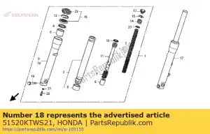 honda 51520KTWS21 caso, l. fr. inferior - Lado inferior