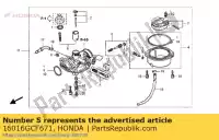 16016GCF671, Honda, conjunto de parafusos honda crf 70 2006 2007 2008 2009 2010 2011 2012, Novo