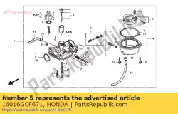 Aqui você pode pedir o conjunto de parafusos em Honda , com o número da peça 16016GCF671: