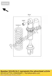Aqui você pode pedir o mola, amortecedor, kx65-a4 em Kawasaki , com o número da peça 92145147710: