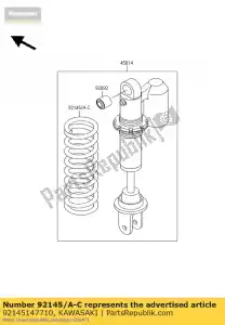 kawasaki 92145147710 mola, amortecedor, kx65-a4 - Lado inferior