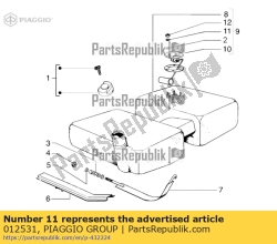 Aprilia 012531, Sluitring 4.2x8x1.1, OEM: Aprilia 012531