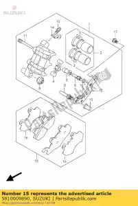 suzuki 5910009890 juego de almohadillas y cuñas - Lado inferior