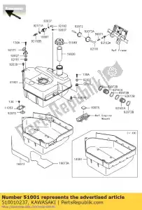 Kawasaki 510010237 réservoir-comp-carburant - La partie au fond