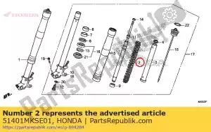 honda 51401MKSE01 widelec wiosenny - Dół