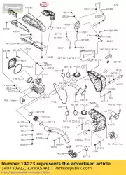 Aqui você pode pedir o 01 duto, entrada, lado sujo em Kawasaki , com o número da peça 140730922: