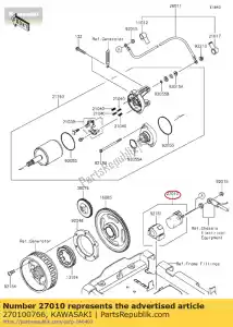 Kawasaki 270100766 switch,magnetic - Bottom side