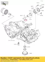 131071411, Kawasaki, eixo, bomba de óleo ej650-a1 kawasaki  w 650 800 1999 2001 2002 2003 2004 2005 2006 2011 2012 2013 2014 2016 2018 2019 2020 2021, Novo