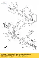 4352129G00, Suzuki, support, pied fr suzuki gsx r 600 750 2004 2005, Nouveau