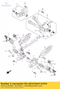 suzuki 4352129G00 suporte, fr pé - Lado inferior