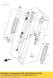 demper assy, ?? Weer van Suzuki, met onderdeel nummer 5110429F20, bestel je hier online: