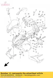 Yamaha 5VX2830D00P4 viseira, lado 2 - Lado inferior