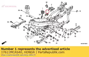 Honda 17611MCAS40 cushion fr,fuel t - Bottom side