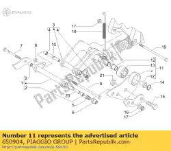 Aqui você pode pedir o placa de suporte em Piaggio Group , com o número da peça 650904: