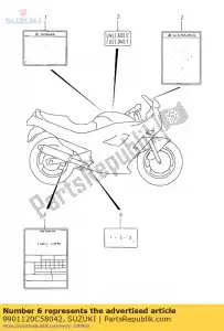 suzuki 9901120C58042 o.m.gsx750 / 600f - La partie au fond