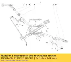 Qui puoi ordinare manubrio con u. P. Da Piaggio Group , con numero parte 1B001408: