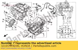 Aqui você pode pedir o sub arnês, motor em Honda , com o número da peça 32101MFAD00: