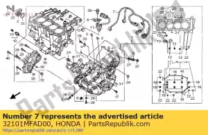 Honda 32101MFAD00 sub arnês, motor - Lado inferior