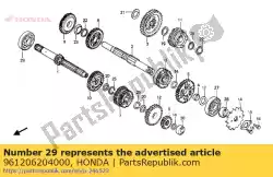 Here you can order the b/brg rad n/com from Honda, with part number 961206204000: