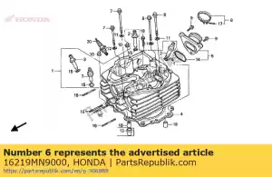 honda 16219MN9000 banda, isolador de carburador - Lado inferior