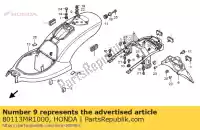 80113MR1000, Honda, caoutchouc, rr. montage capot honda vt 600 1988 1989 1990 1991 1992 1993 1994 1995 1996 1997 1998 1999, Nouveau