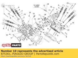 Aprilia 875361, Waterafvoer unie, OEM: Aprilia 875361