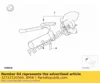 32722320569, BMW, wkr?t dociskowy - m5x16 bmw  1200 1997 1998 1999 2000 2001 2002 2003 2004, Nowy