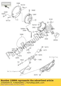 Kawasaki 230060014 lampe sur pied - La partie au fond