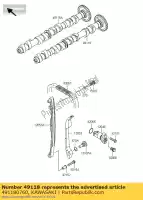 491180760, Kawasaki, arbre à cames-comp, admission zr800ads kawasaki z 800 2013 2014 2015 2016, Nouveau